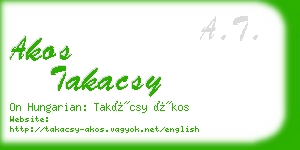 akos takacsy business card